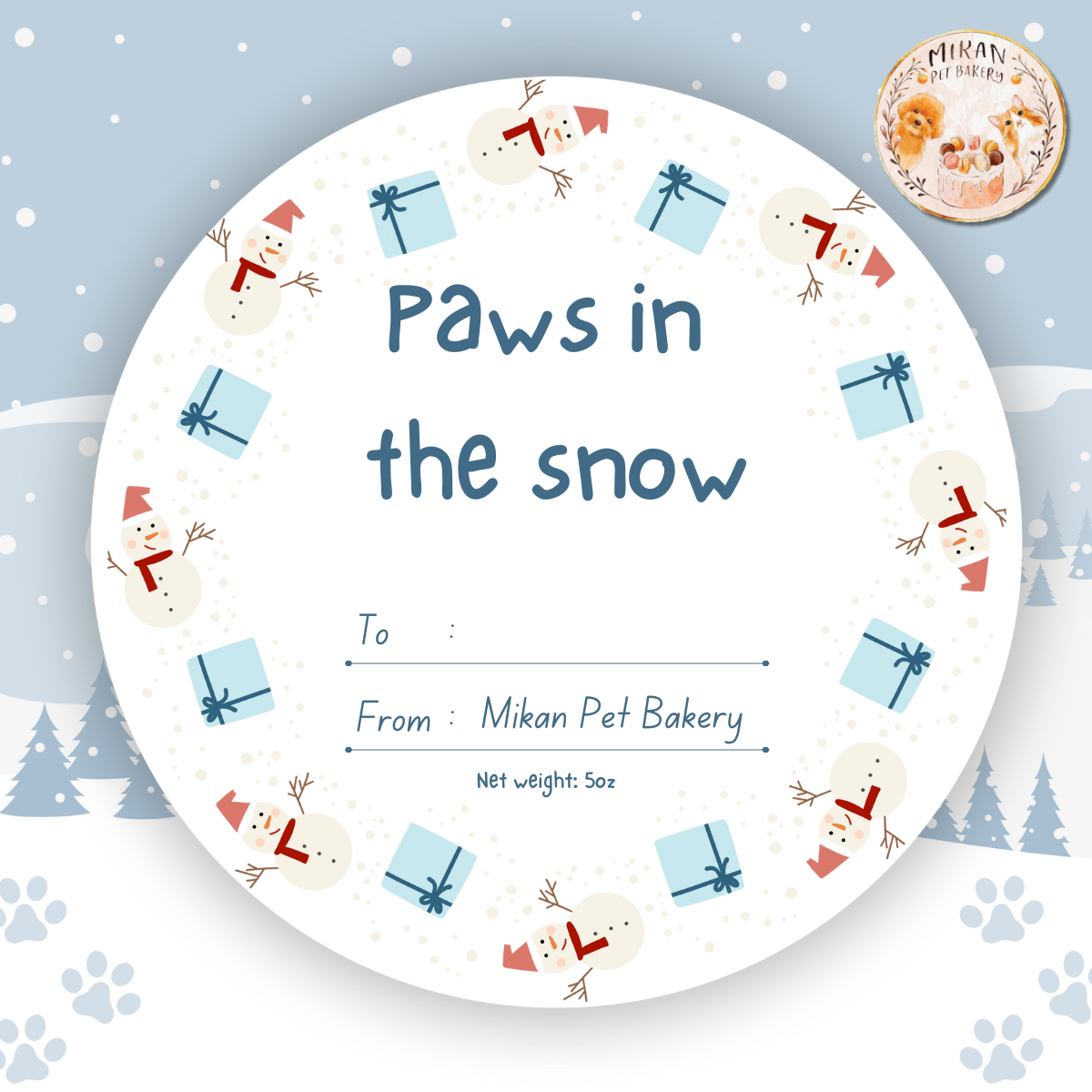 Paws in the Snow Barkley Box - Dog Barkuterie